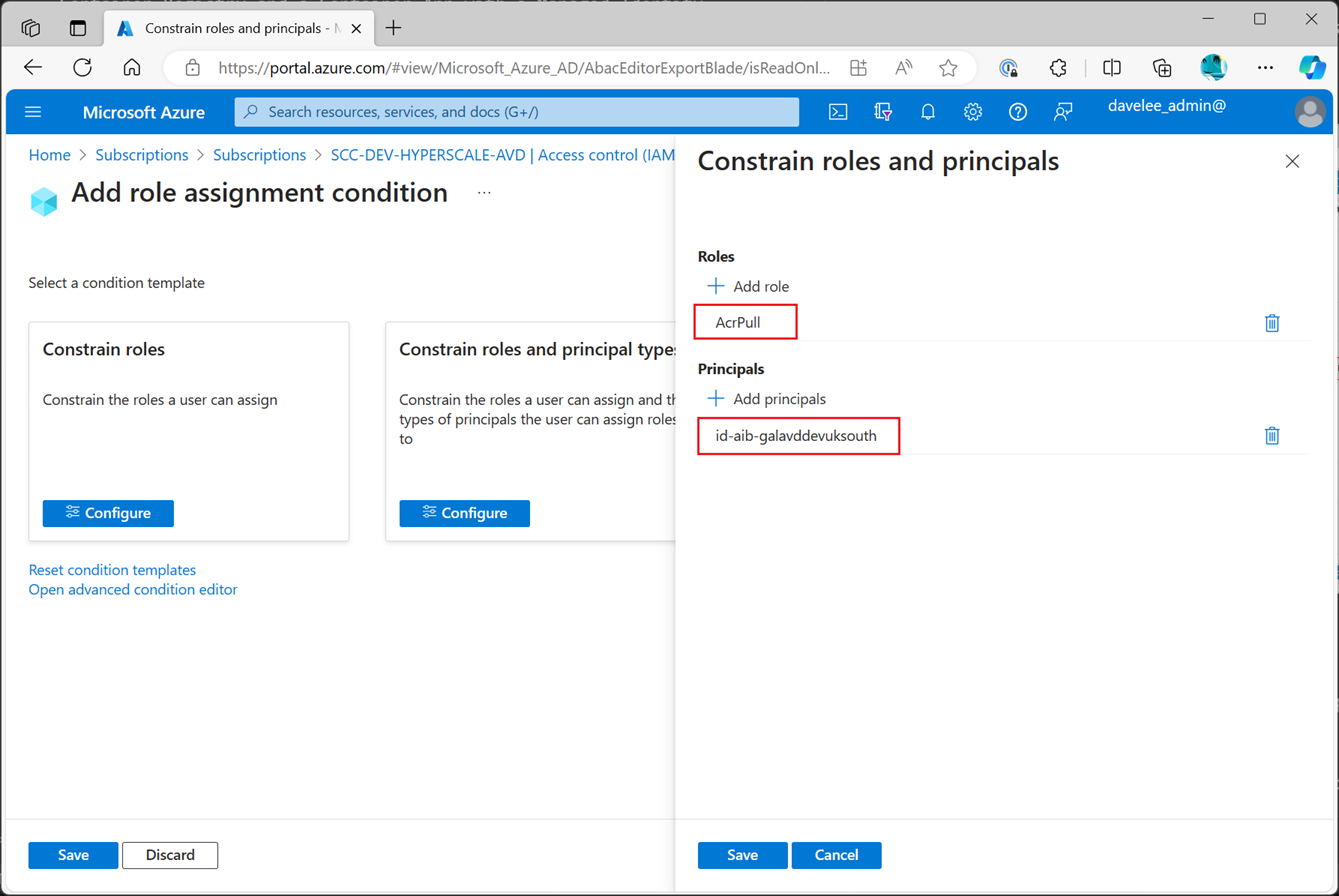constrain roles and principals